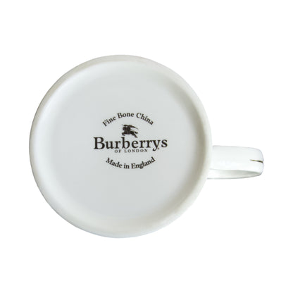 Burberry Navy China Mug and Saucer