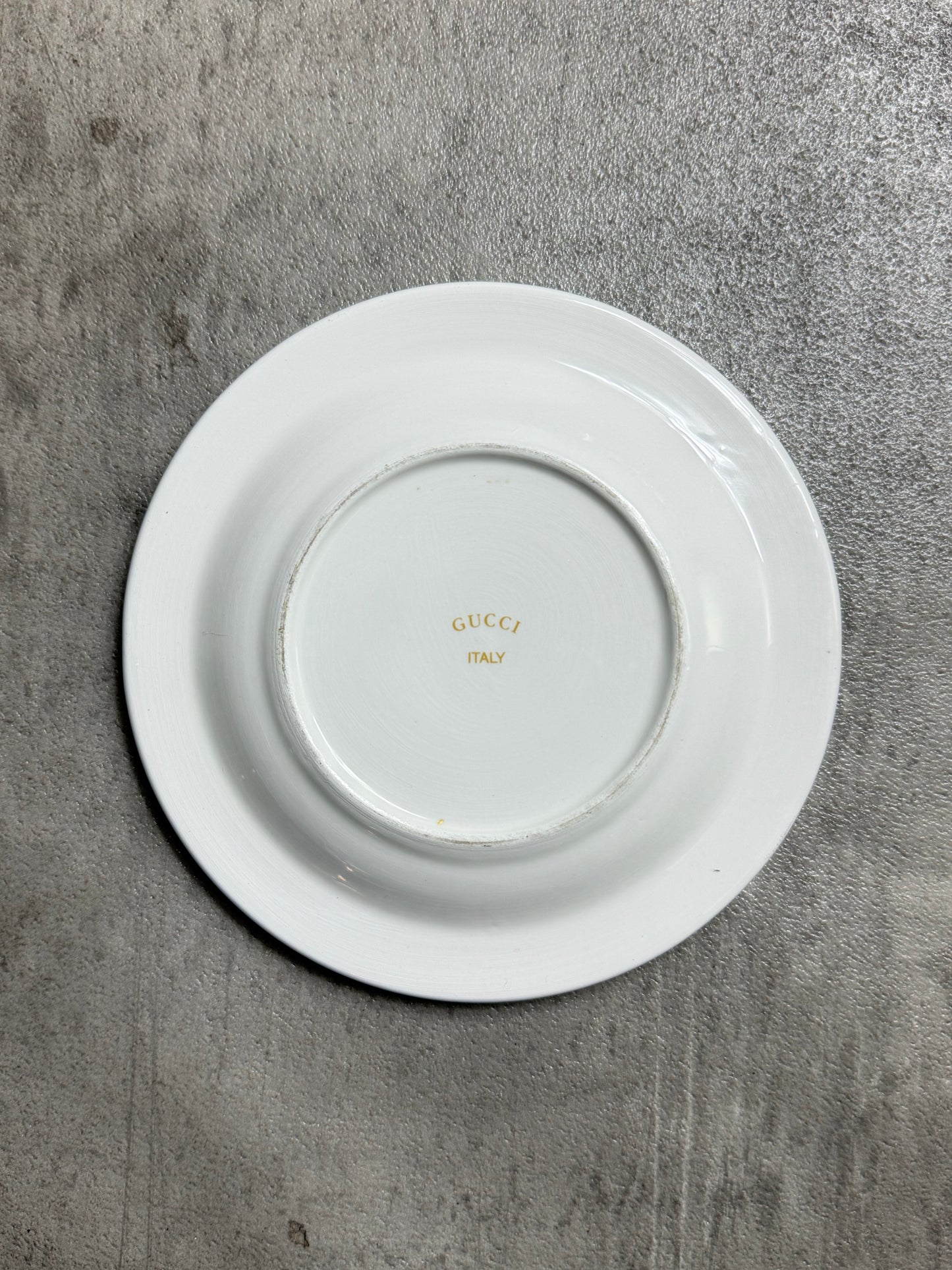 Gucci White and Gold Porcelain Ashtray