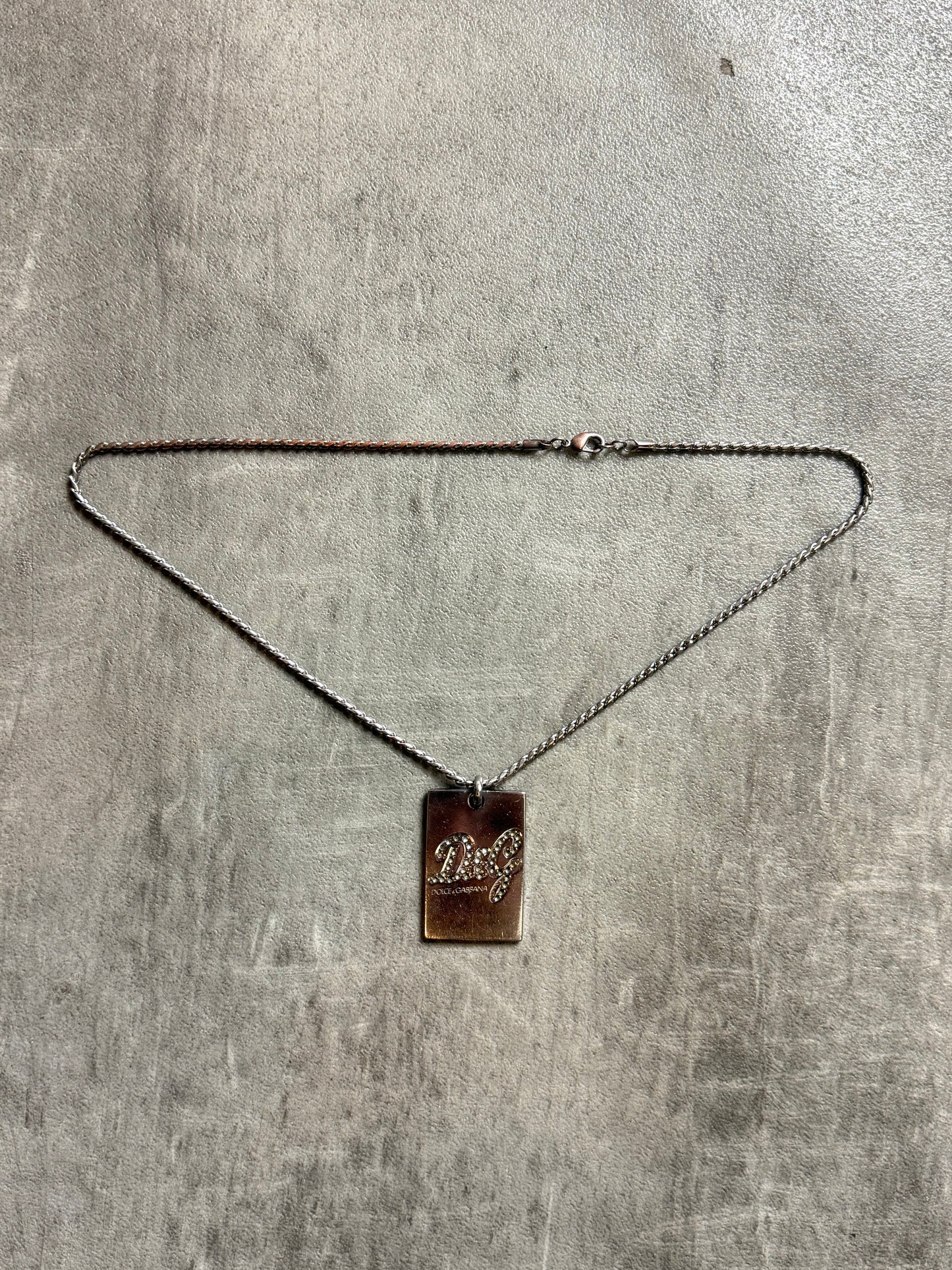 D&G Logo Dog Tag Necklace