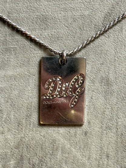 D&G Logo Dog Tag Necklace – Vintage D&G Logo Dog Tag Necklace – Vintage