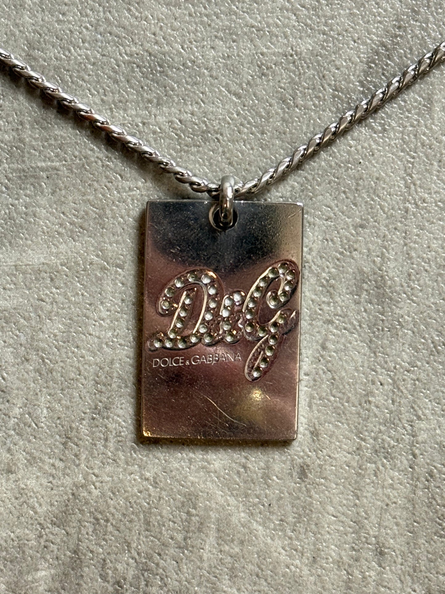 D&G Logo Dog Tag Necklace