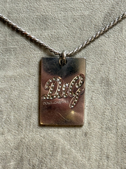 D&G Logo Dog Tag Necklace