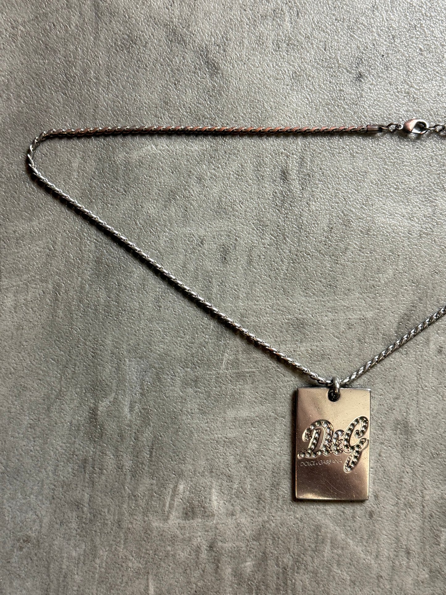 D&G Logo Dog Tag Necklace – Vintage D&G Logo Dog Tag Necklace – Vintage
