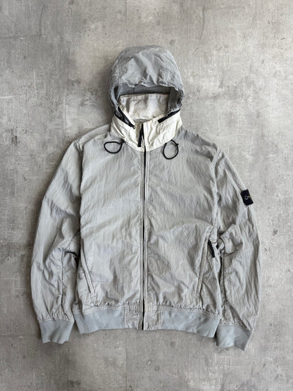 S/S2016 Stone Island Silver Nylon Metal Tyvek Shield Jacket