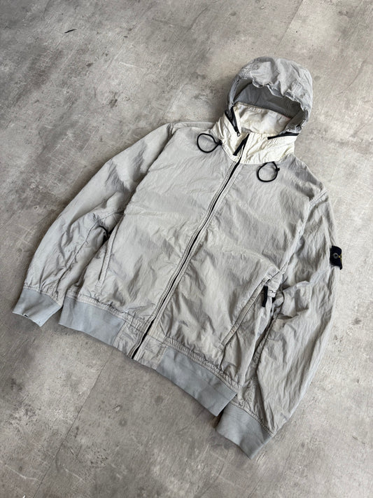 S/S2016 Stone Island Silver Nylon Metal Tyvek Shield Jacket
