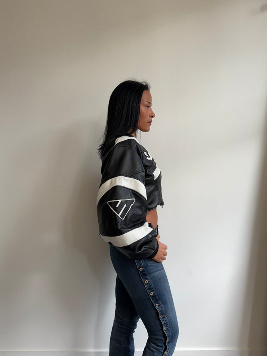 VT Rework: Suzuki Leather Spellout Racing Jacket