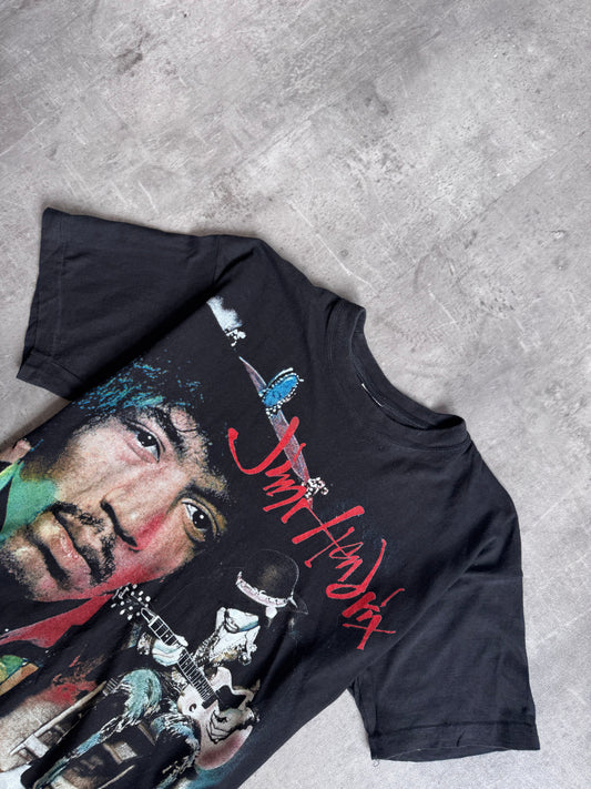 1990s Jimi Hendrix Black Collage Graphic Tee