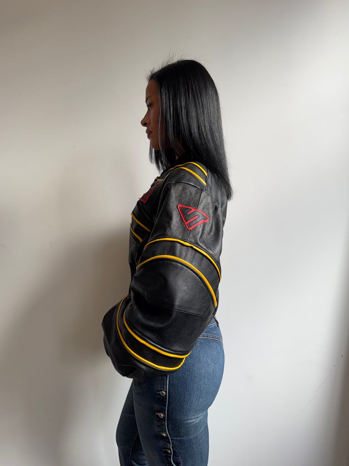 VT Rework: Ferrari Balloon Sleeve Leather Racer Jacket