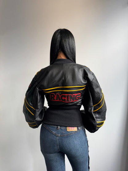 VT Rework: Ferrari Balloon Sleeve Leather Racer Jacket