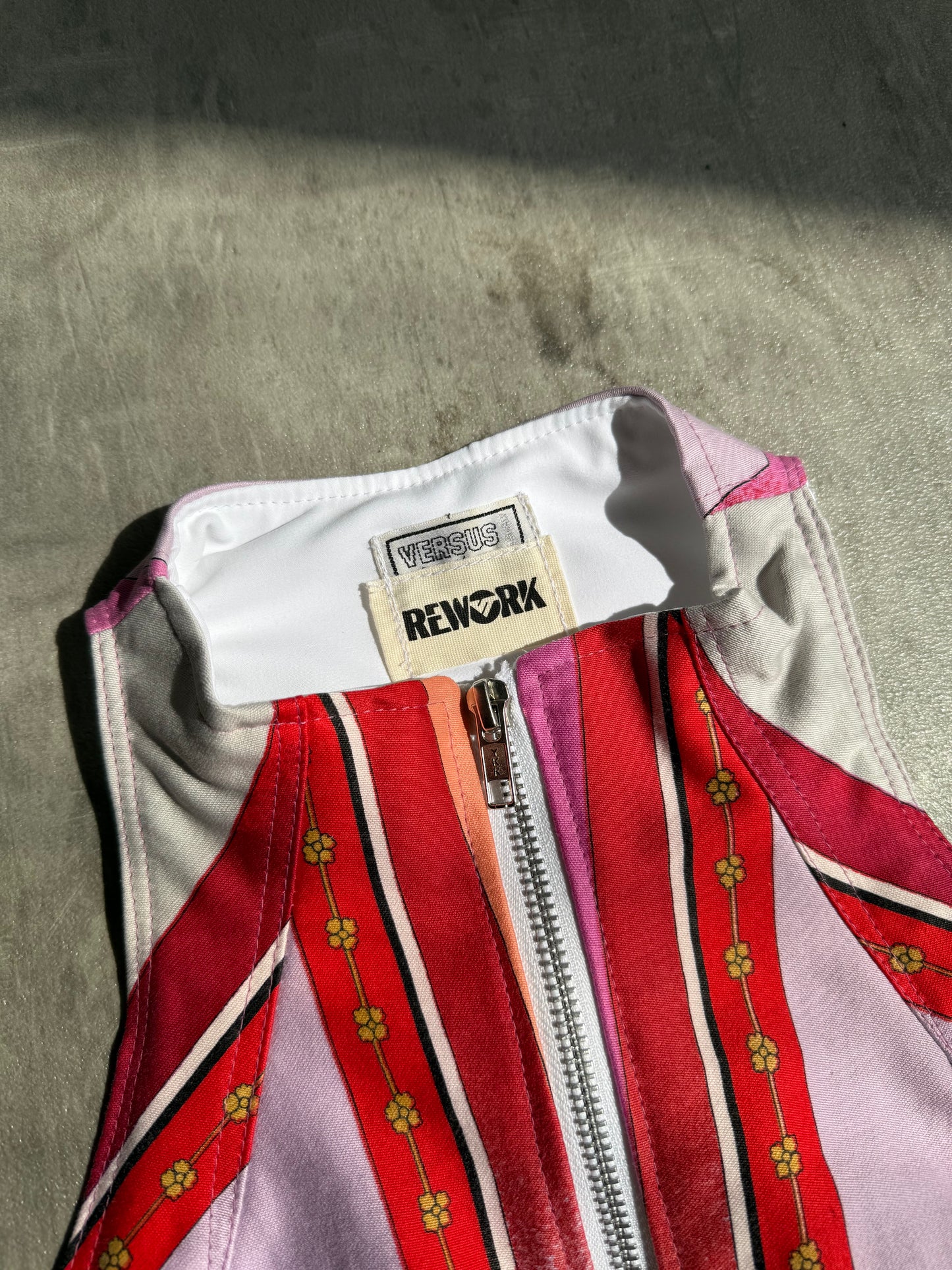 VT Rework: Versace Collage Tie Back Vest Top