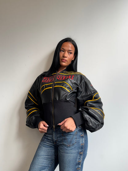 VT Rework: Ferrari Balloon Sleeve Leather Racer Jacket