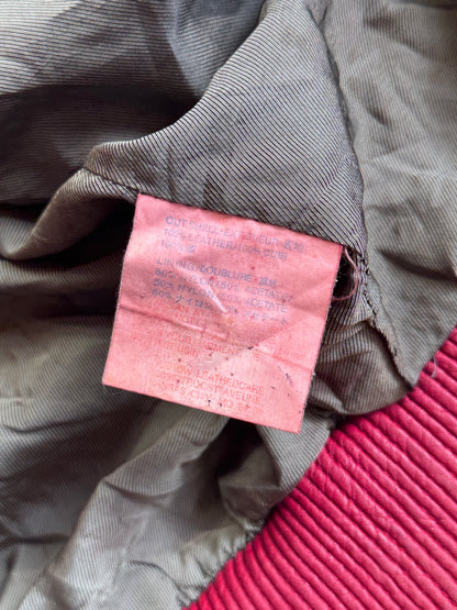 Pelle Pelle Marc Buchanan Diamonte Spellout Red Leather Jacket