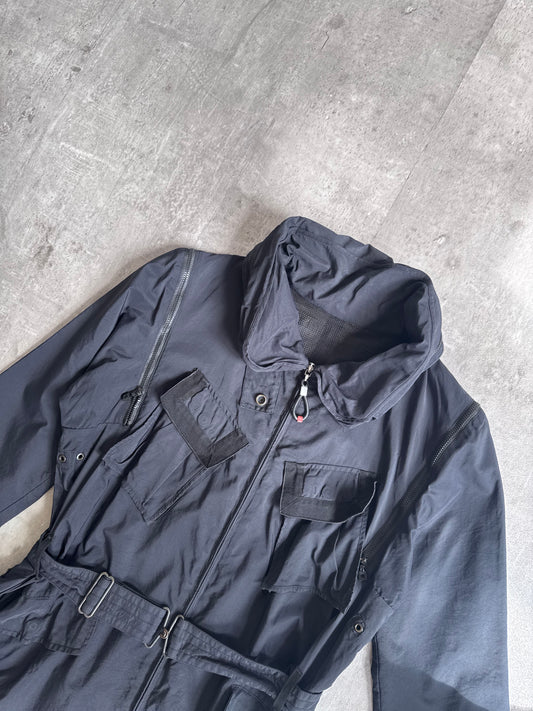 Marithé François Girbaud Black Utility Cargo Coat