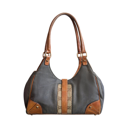 Gucci Jackie Nailhead Denim Shoulder Bag