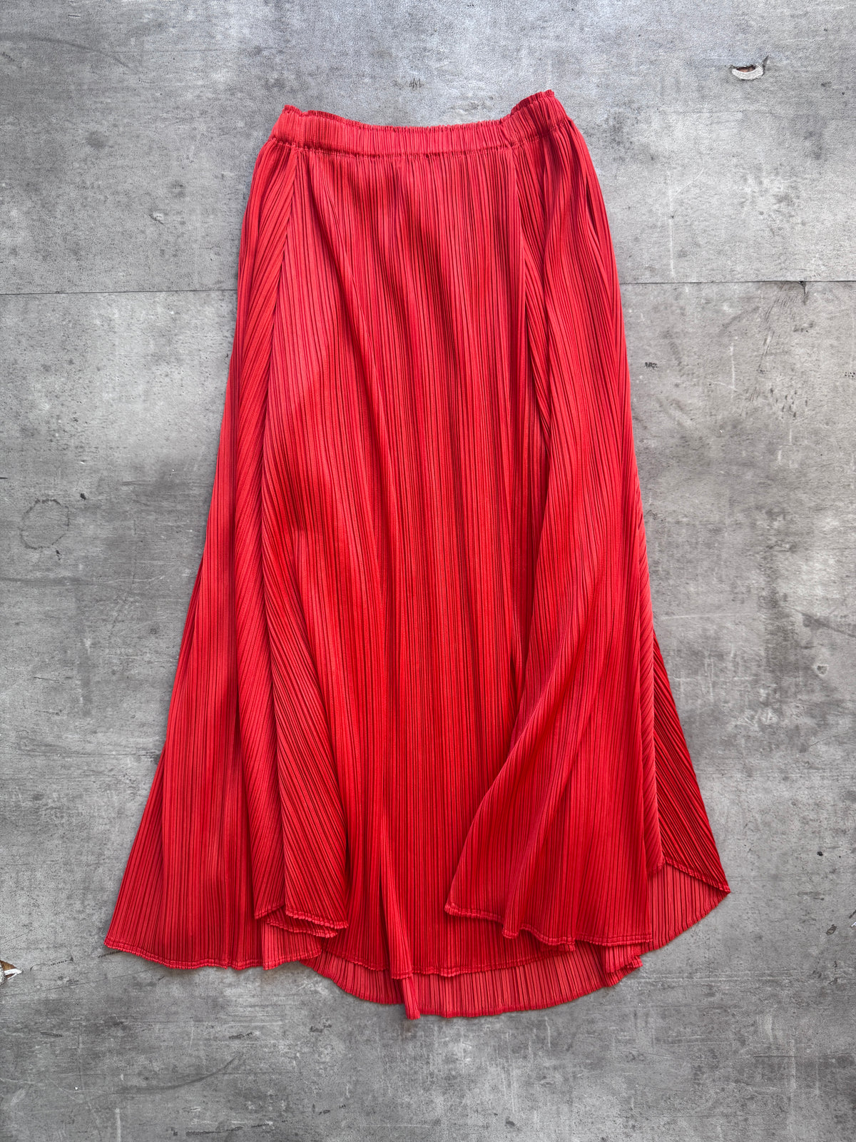 S/S 2010 Issey Miyake Pleats Please Orange Pleated Skirt