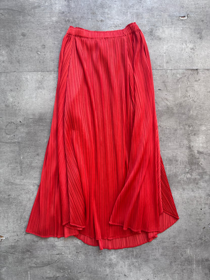 S/S 2010 Issey Miyake Pleats Please Orange Pleated Skirt