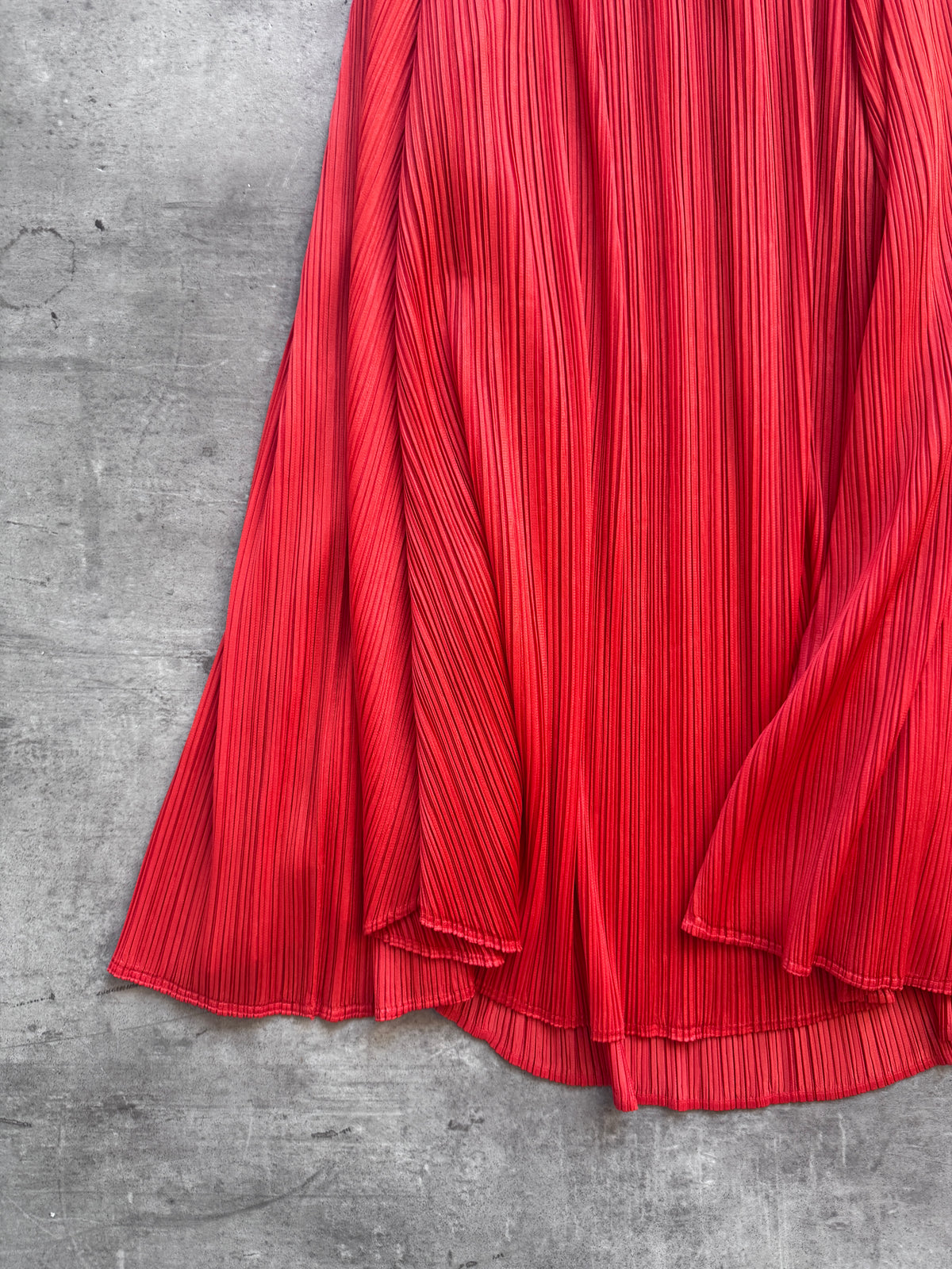 S/S 2010 Issey Miyake Pleats Please Orange Pleated Skirt