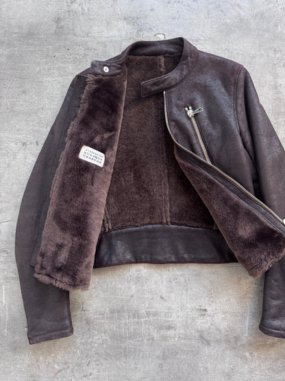 A/W 2007 Maison Margiela Shearling 5 Zip Moto Cafe Racer
