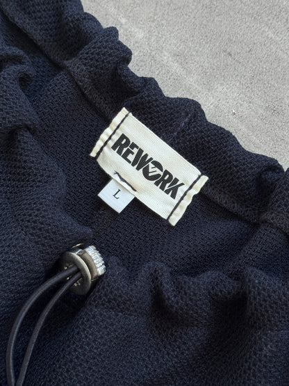 VT Rework: Textured Mesh Navy Oversized Balloon Pants