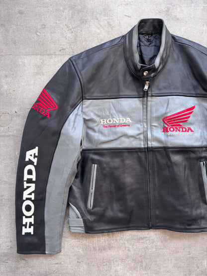 1990s Honda Heavyweight Moto Leather Racing Jacket