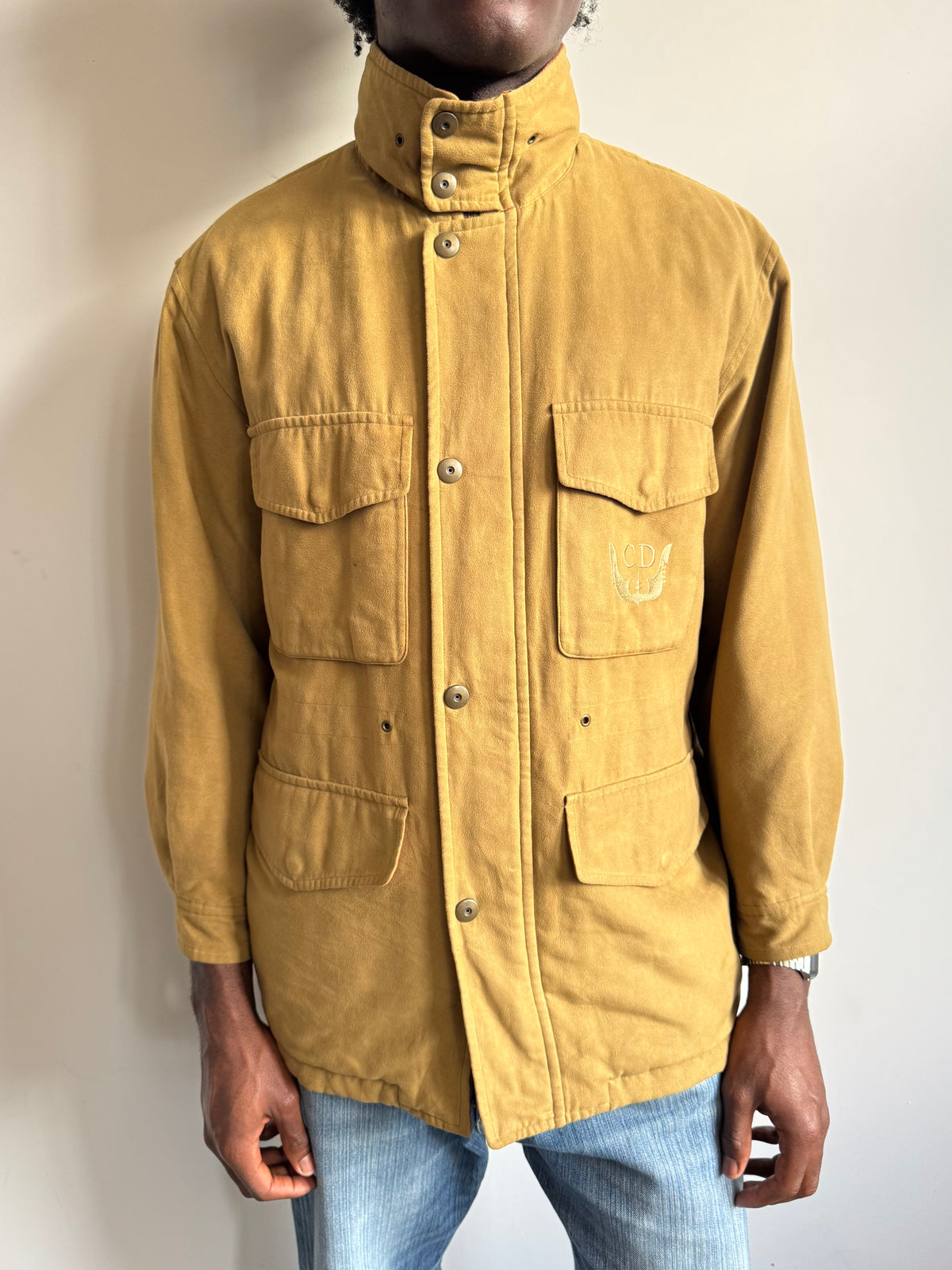 1990's Christian Dior Moleskin Multi-Pocket Field Jacket