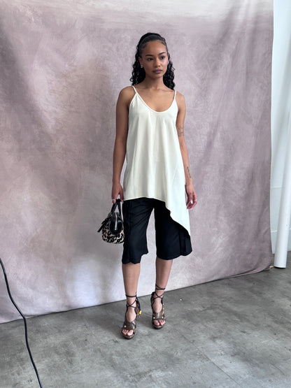 Helmut Lang Cream Asymmetric Cami Top