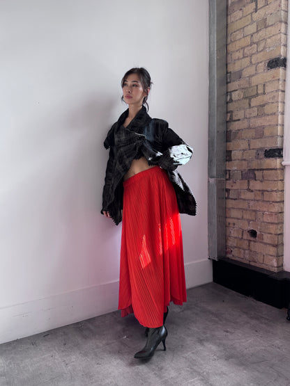 S/S 2010 Issey Miyake Pleats Please Orange Pleated Skirt