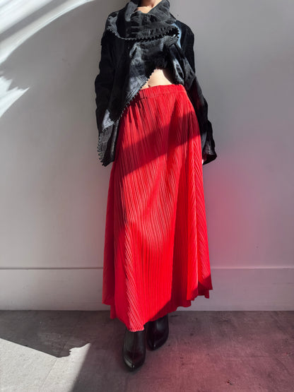 S/S 2010 Issey Miyake Pleats Please Orange Pleated Skirt