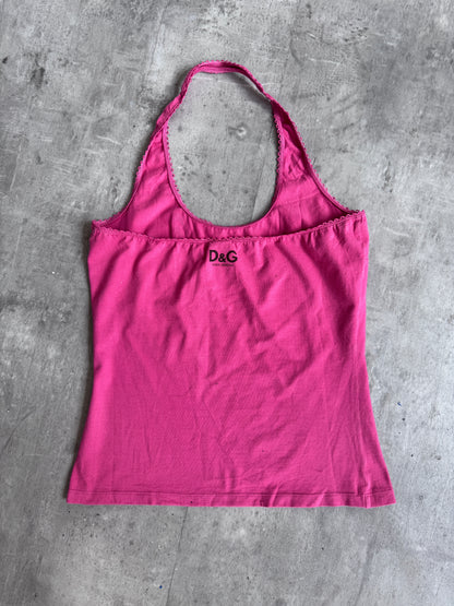 D&G Pink Abstract Collage Cami Top
