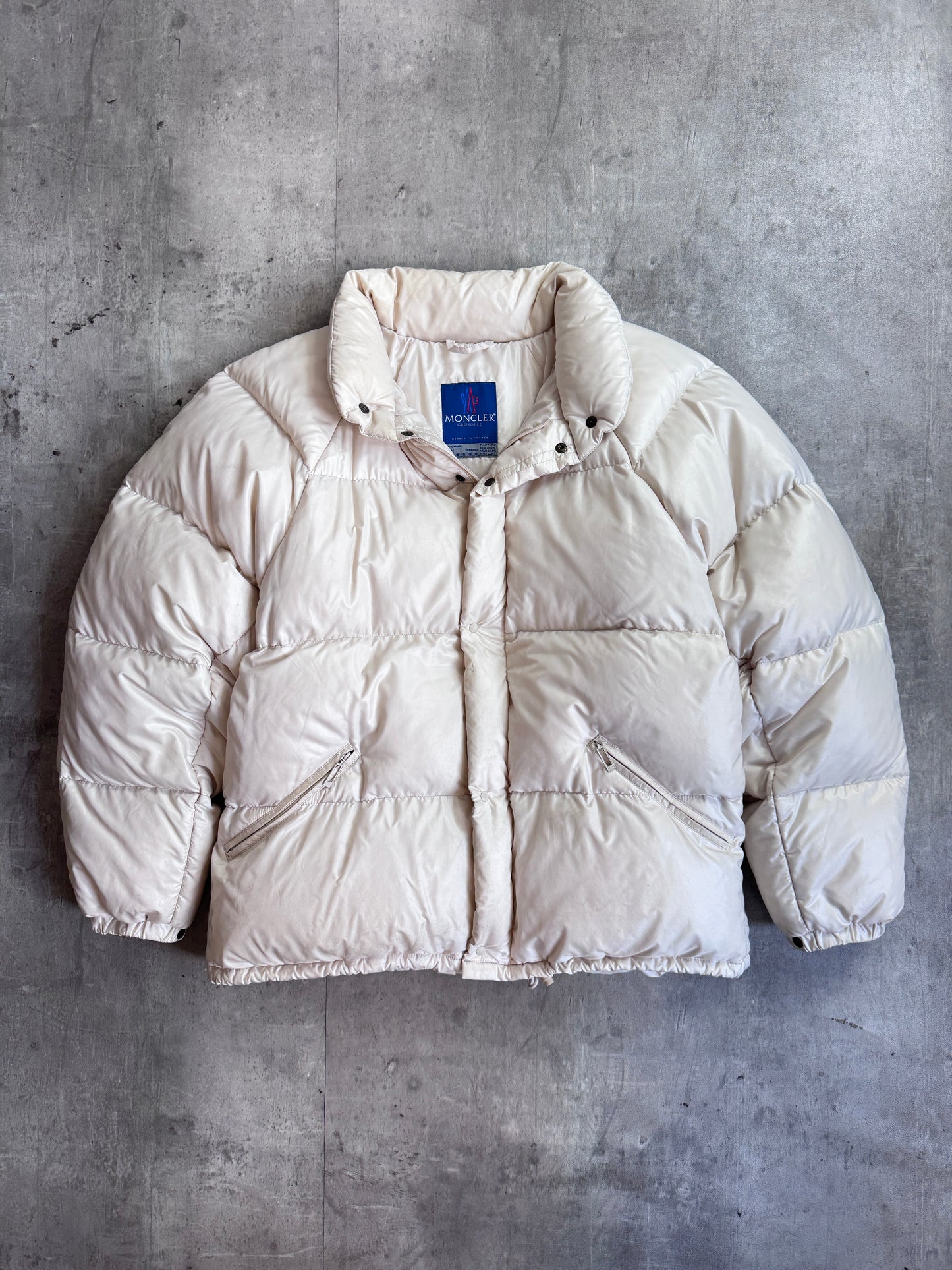 1990s Moncler Grenoble Cream Puffer Jacket