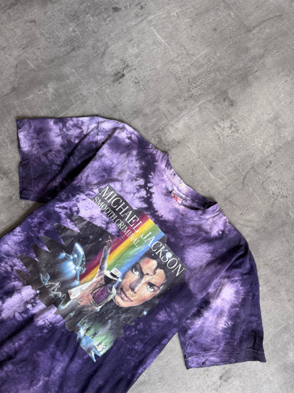 1992 Michael Jackson "Smooth Criminal" Purple Tie Die Graphic Tee