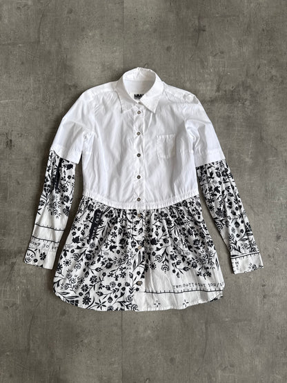 Margiela Layered Hybrid Button Up Top