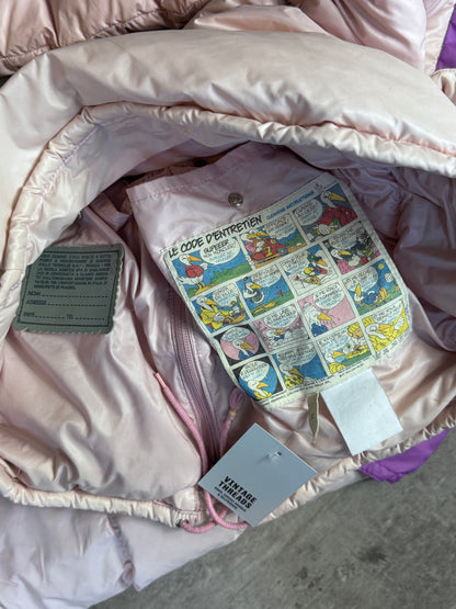 1980s Moncler Pastel Pink Shoulder Panel Modular Puffer Jacket