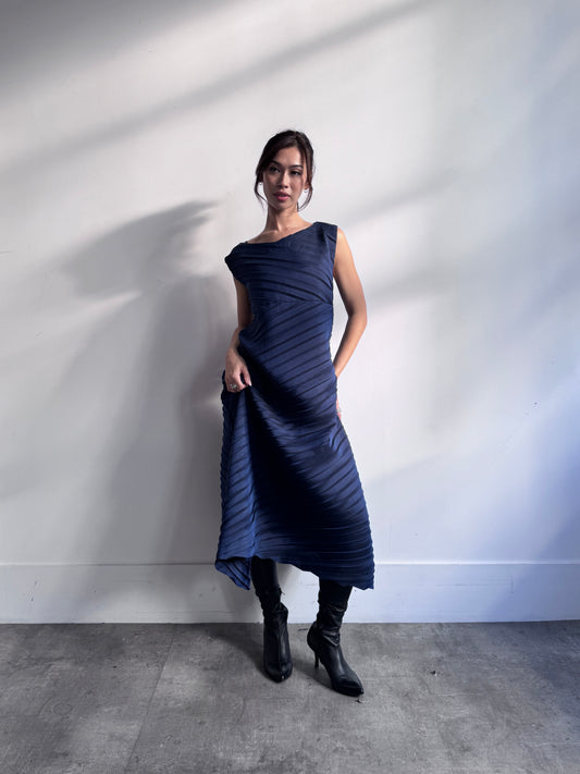 S/S 2008 Issey Miyake Cross Pleat Maxi Dress