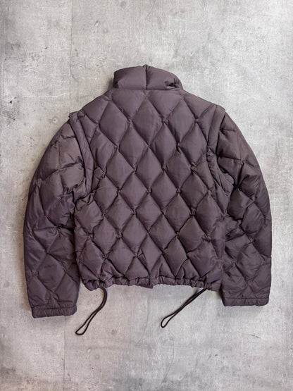 1990s Armani Modular Brown Ballistic Nylon Puffer Jacket