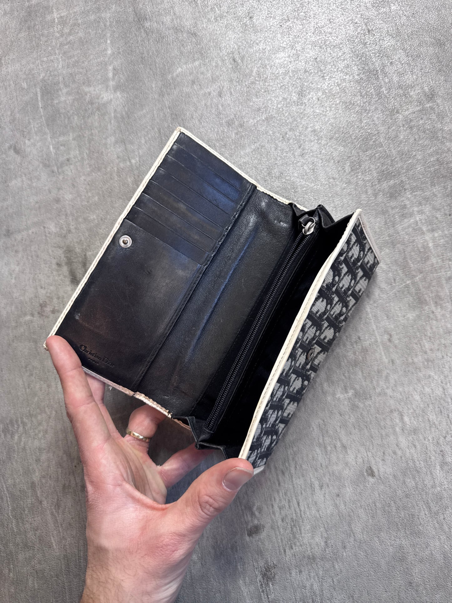 Dior Trotter Coated Canvas Monogram Purse