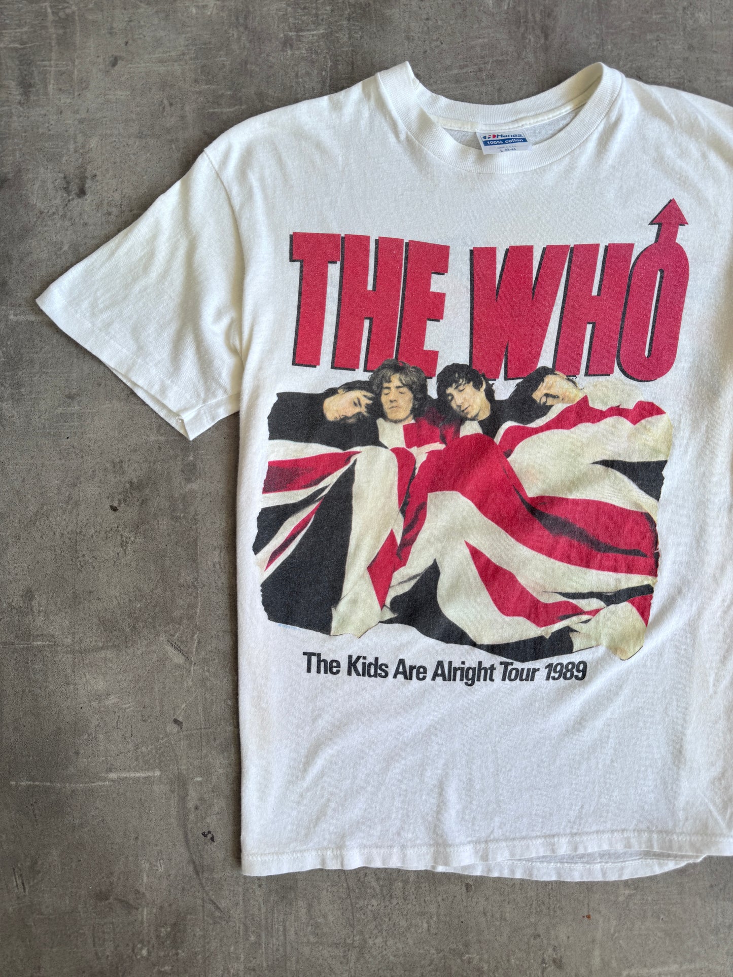 1989 Single Stitch The Who 'The Kids Are Alright' Tour Promo Graphic Tee