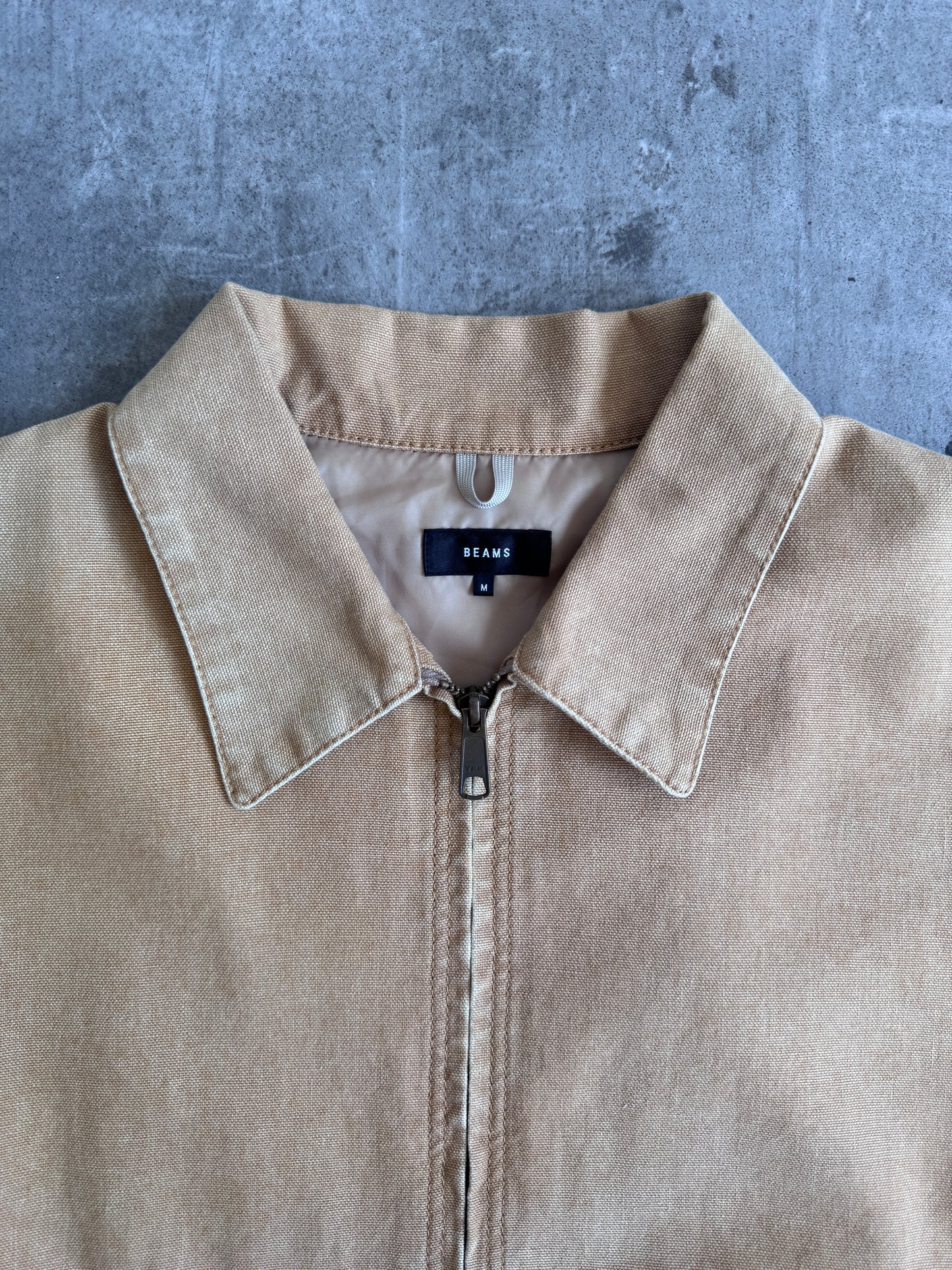 Beams Faded Tan Cotton Blouson Jacket