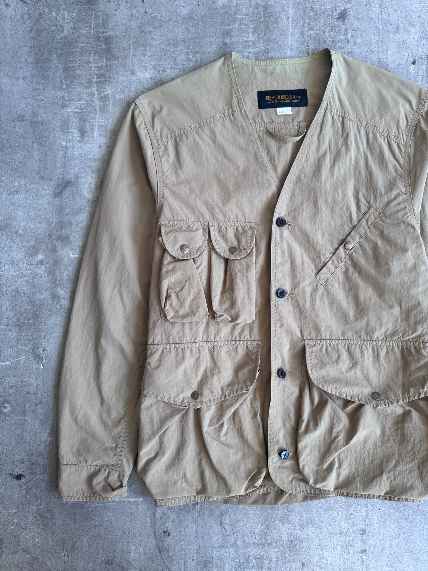 Uniform Bridge & Co Khaki Multipocket Utility Workwear Jacket
