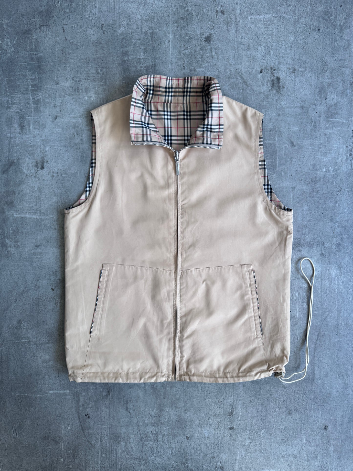 Burberry London Polyester Nova Check Reversible Gilet