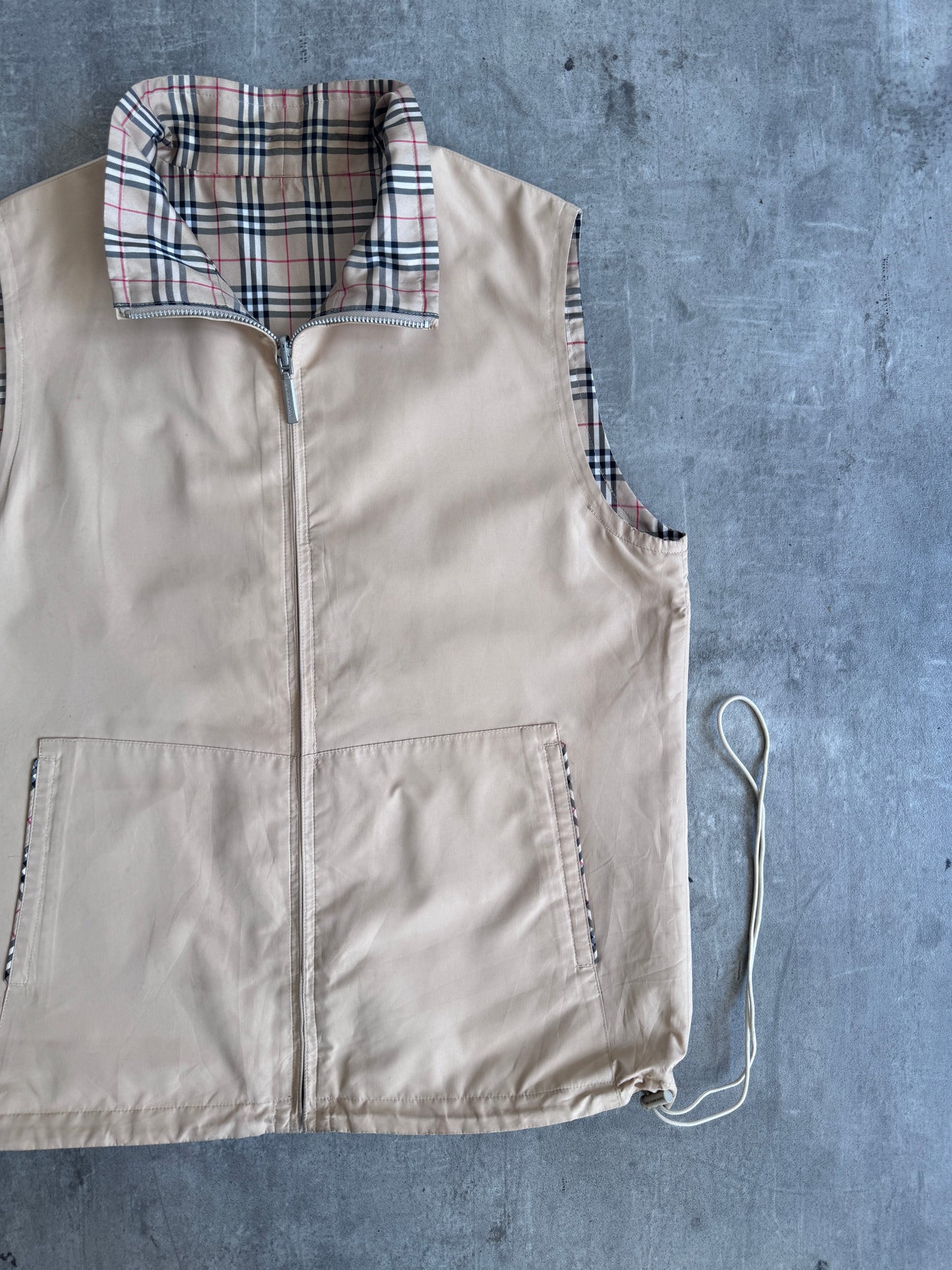 Burberry London Polyester Nova Check Reversible Gilet