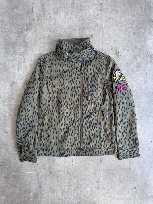 Hysteric Glamour Olive Leopard Camo Military Style Jacket