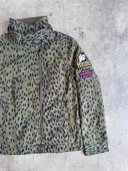 Hysteric Glamour Olive Leopard Camo Military Style Jacket