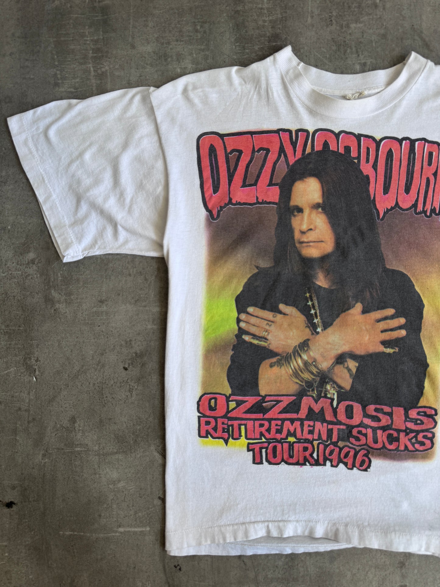 1996 Single Stitch Ozzy Osbourne 'Retirement Sucks' Tour Promo Graphic Tee