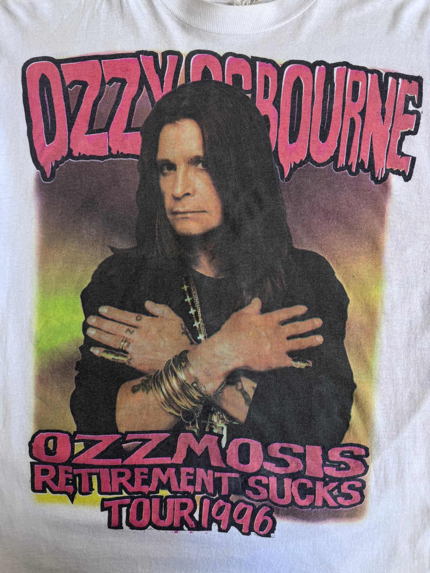 1996 Single Stitch Ozzy Osbourne 'Retirement Sucks' Tour Promo Graphic Tee