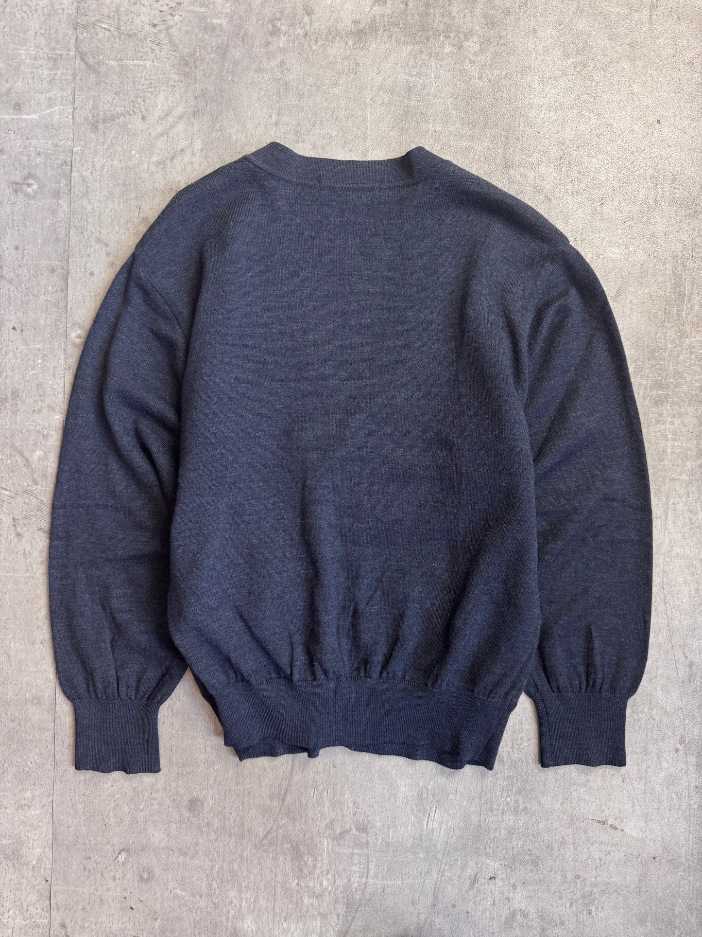 YSL Plaid Front Button Down Wool Cardigan