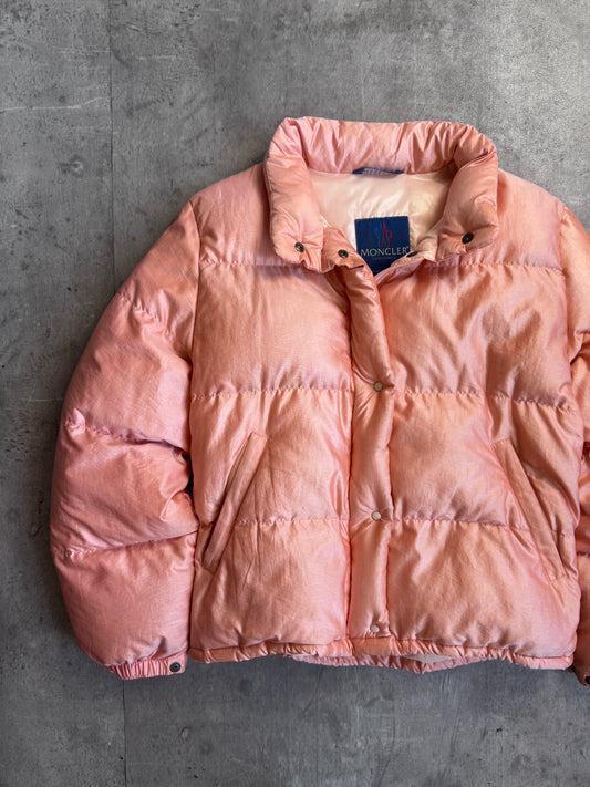 1990's Moncler Grenoble Salmon Pink Down Puffer Jacket