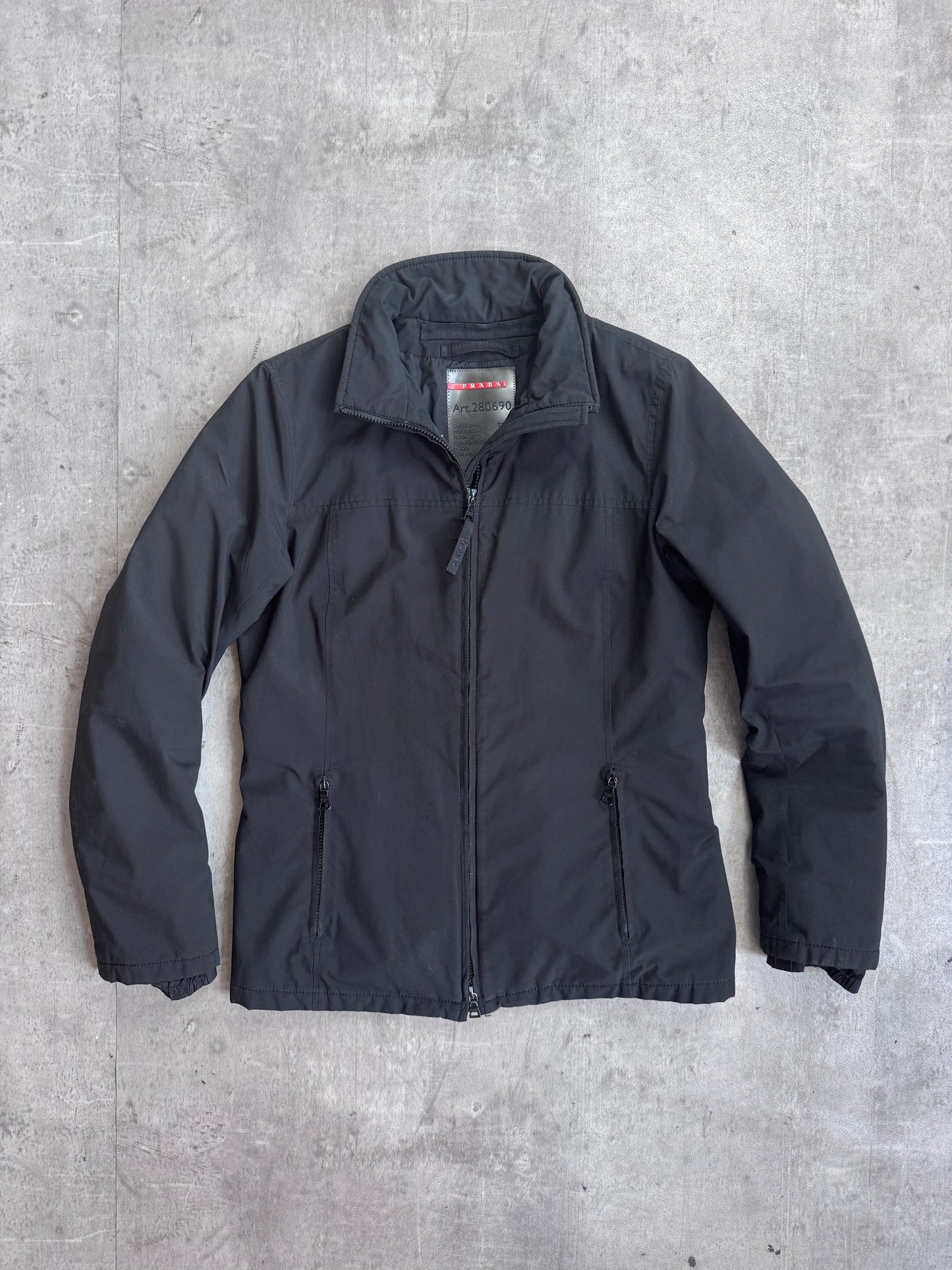 2006 Prada Lightweight Insulated Black Tech Jacket