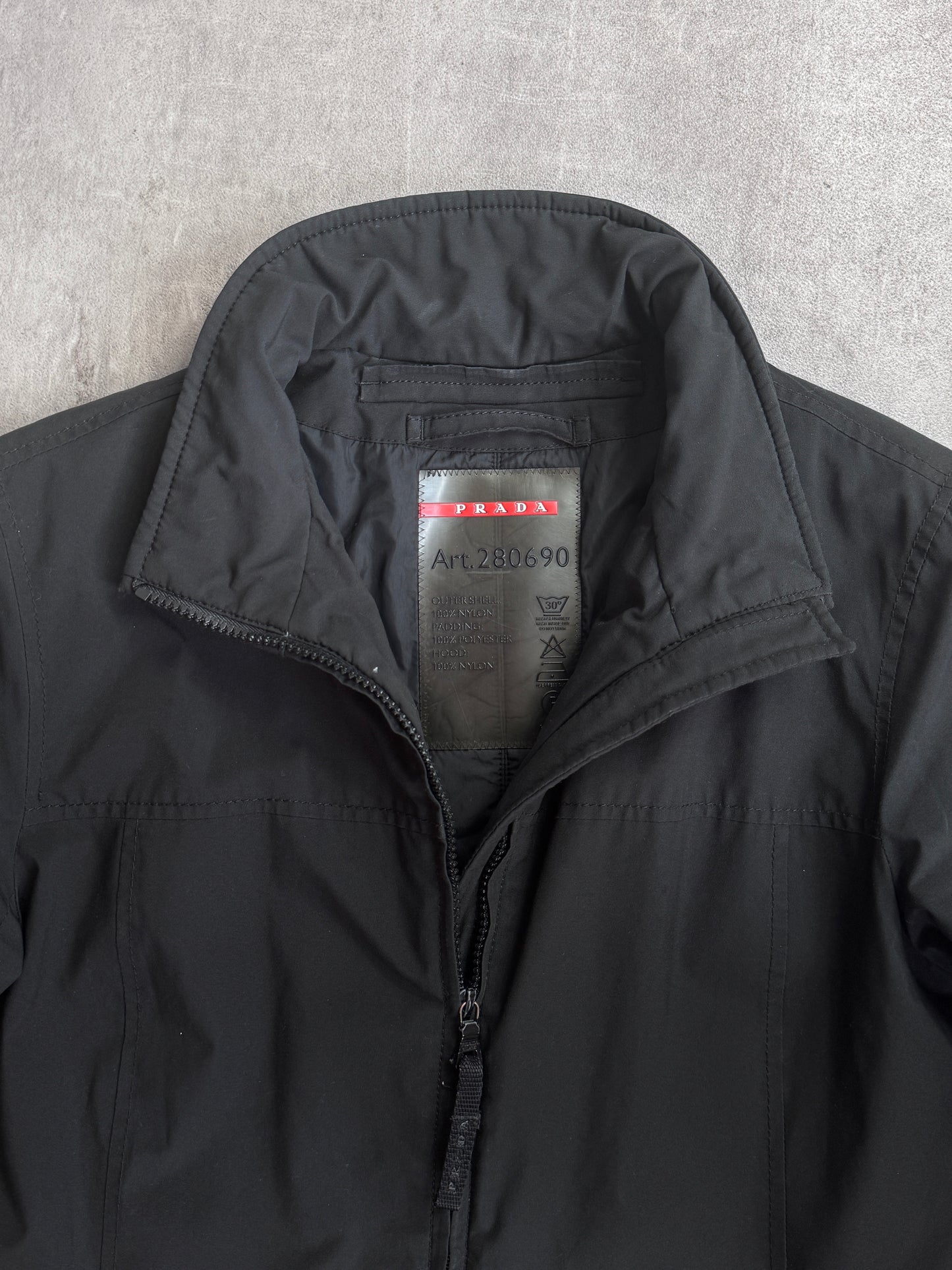 2006 Prada Lightweight Insulated Black Tech Jacket
