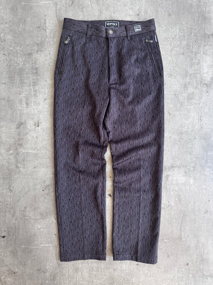 1990's Versace Salt & Pepper Fleck Pleated Trousers